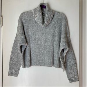 Hollister Grey Boxy Cowl Neck Knit Sweater
